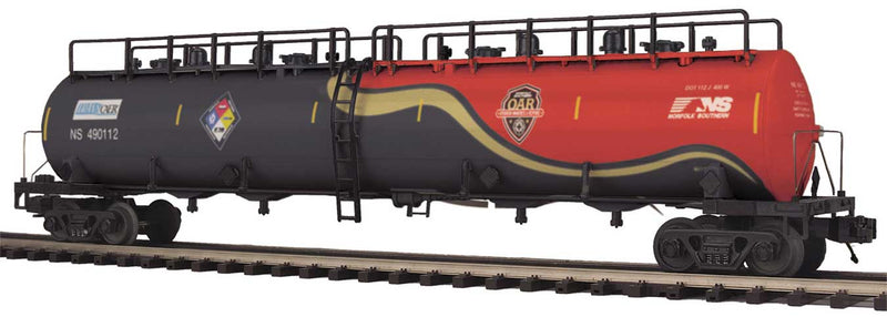20,000-Gallon 4-Compartment Tank Car - 3-Rail - Ready to Run - Premier(R) -- Norfolk Southern #490112 (First Responder Scheme, black, red, gold)