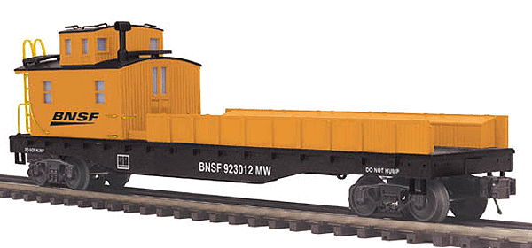 Crane Tender - 3-Rail - Ready to Run - Premier -- BNSF Railway (orange, black, Wedge Logo)