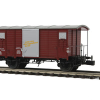 Premier European Gedeckter G Wood Boxcar w/Hi-Rail Wheels - Ready to Run -- Sihital Zurich Uetliberg Bahn (gray)