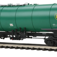 Premier European Modern Tank Car (Kesselwagen) w/Hi-Rail Wheels - Ready to Run -- BP (green)
