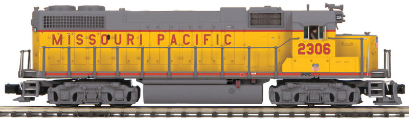 EMD GP38-2 - 3-Rail w/Proto-Sound 3.0 & Scale Wheels - Premier(R) -- Missouri Pacific #2306 (Armour Yellow, gray, red)