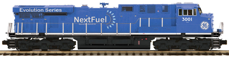 GE ES44AC - 3-Rail w/Proto-Sound 3.0 & Scale Wheels - Premier(R) -- General Electric #3001 (NextFuel Demonstrator, blue)
