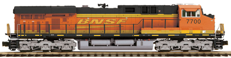GE ES44DC - 3-Rail w/Proto-Sound 3.0 & Scale Wheels - Premier(R) -- BNSF Railway #7700 (orange, black, yellow Wedge Logo)