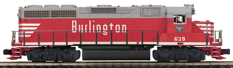 EMD GP40 - 3-Rail w/Proto-Sound 3.0 & Scale Wheels - Premier(R) -- Chicago, Burlington & Quincy #639 (Chinese Red, gray, white)