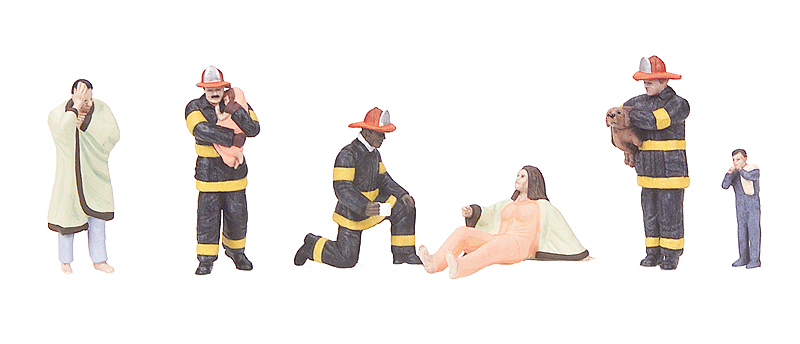 6-Piece Figure Set -- #8 Fire Scene