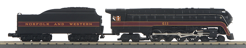 4-8-4 J Class Northern w/Proto-Sound 3.0 - 3-Rail - RailKing(R) Imperial -- Norfolk & Western #611 (black, maroon)-1