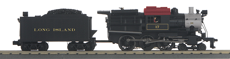 4-6-0 Camelback w/Proto-Sound 3.0 - 3-Rail - RailKing(R) Imperial -- Long Island #17 (black, silver, Tuscan)
