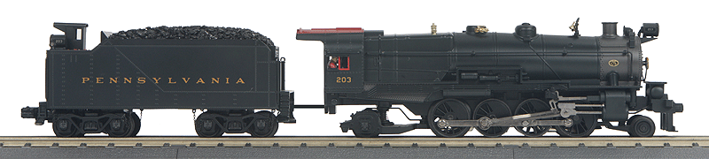 PRR Class L-1 2-8-2 Mikado w/Proto-Sound 3.0 - 3-Rail - RailKing(R) Imperial -- Pennsylvania Railroad #203 (black, graphite, Tuscan)