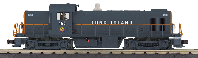 Scale Alco RS1 - 3-Rail w/Proto-Sound 3.0 - RailKing(R) -- Long Island #465 (gray, orange, Dashing Dan Logo)