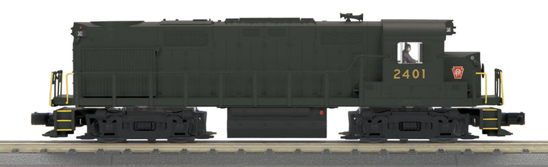 Scale Alco RS27 - 3-Rail w/Proto-Sound 3.0 - RailKing(R) -- Pennsylvania Railroad #2401 (Brunswick Green)