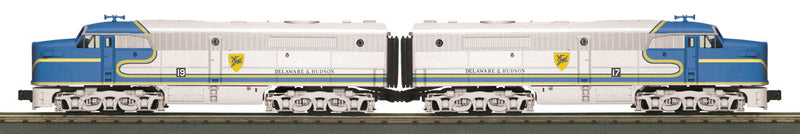 Alco PA A-A Set - 3-Rail w/Proto-Sound 3.0 - RailKing(R) -- Delaware & Hudson #17, 19 (Warbonnet, silver, blue)