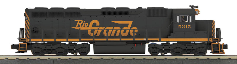 EMD SD45 - 3-Rail w/Proto-Sound 3.0 - RailKing(R) Scale -- Denver & Rio Grande Western #5315 (black, Aspen Gold, Large Flying Grande)
