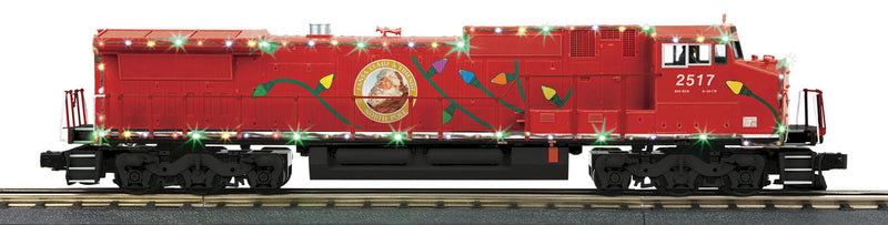 GE Dash 8 - 3-Rail w/Proto-Sound 3.0 & LED Lighting - RailKing -- Christmas