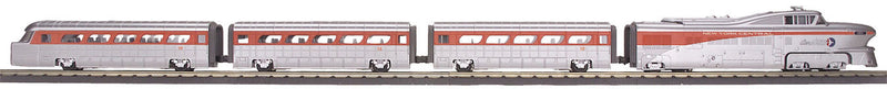 Aerotrain Passenger Train - 3-Rail with Proto-Sound 3.0 - RailKing(R) -- Locomotive, 2 Cars, Observation, New York Central 1001