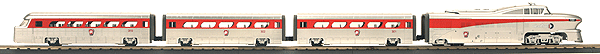RailKing(R) Diesel GM AeroTrain Set w/Proto-Sound 2.0 - 3-Rail -- Includes Locomotive, 2 Cars & Observation Pennsylvania Railroad