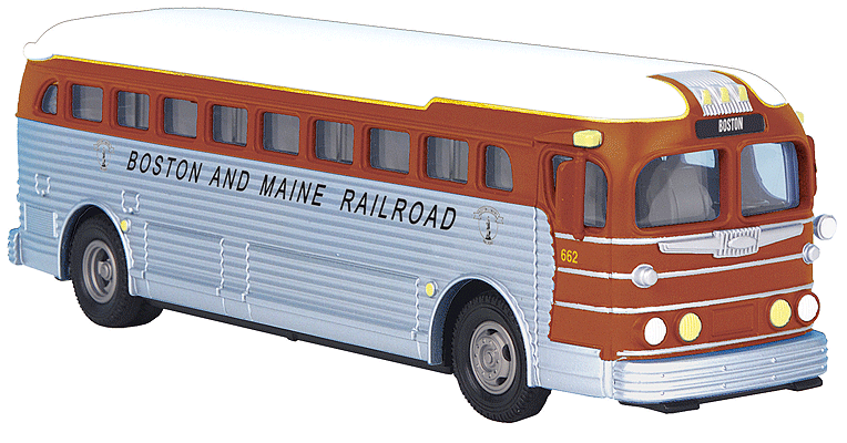 Die Cast Bus - Assembled -- Boston & Maine