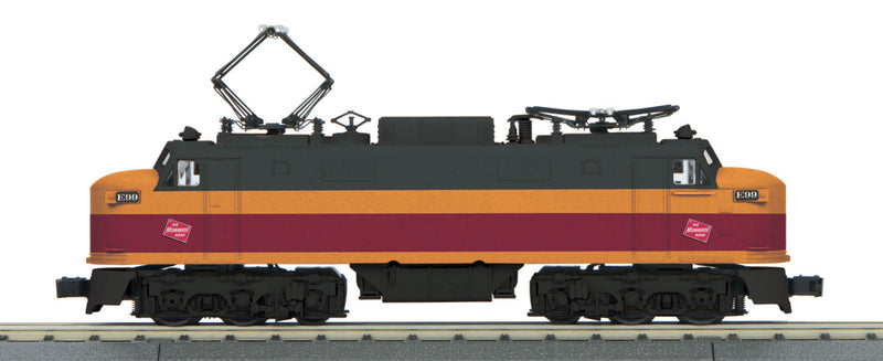 GE EP5 Electric - 3-Rail w/Proto-Sound 3.0 - RailKing(R) -- Milwaukee Road #E99 (Hiawatha, orange, maroon, black)