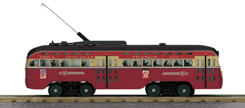 PCC Streetcar - 3-Rail w/Proto-Sound 3.0 - RailKing -- Philadelphia Suburban Transportation Company #16