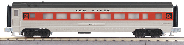 RailKing 60' Streamlined ABS Coach Car -- New Haven