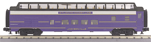 RailKing 60' Streamlined ABS Full-Length Vista Dome -- Atlantic Coast Line