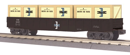 RailKing Gondola w/Crates -- Boston & Maine
