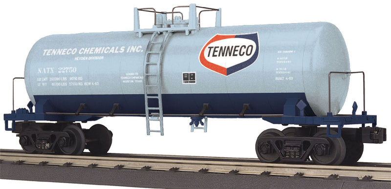 Modern Tank Car - 3-Rail - Ready to Run - RailKing(R) -- Tenneco Chemicals NATX #22750 (2-Tone Blue, red, white)