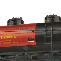 3-Dome Tank Car - 3-Rail - Ready to Run - RailKing(R) -- Norfolk Southern #809014 (Heritage Series Original NS, red, black)