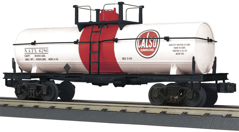 Tank Car - 3-Rail - Ready to Run - RailKing(R) -- California Oil Company NATX #6280 (white, red; Calso Gasoline Logo)