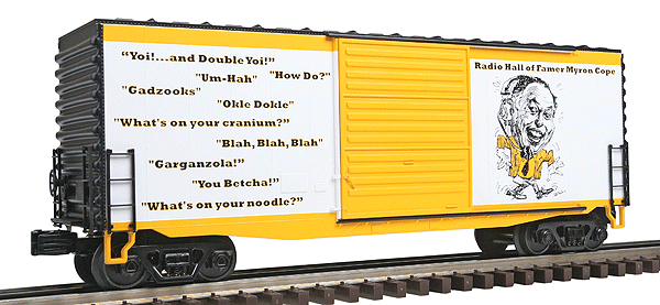 RailKing 40' High Cube Boxcar -- Myron Cope