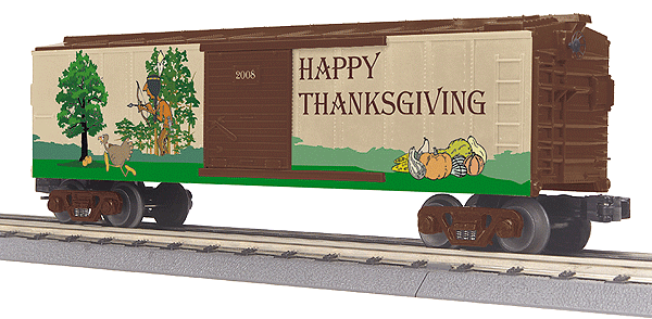RailKing Boxcar -- Happy Thanksgiving