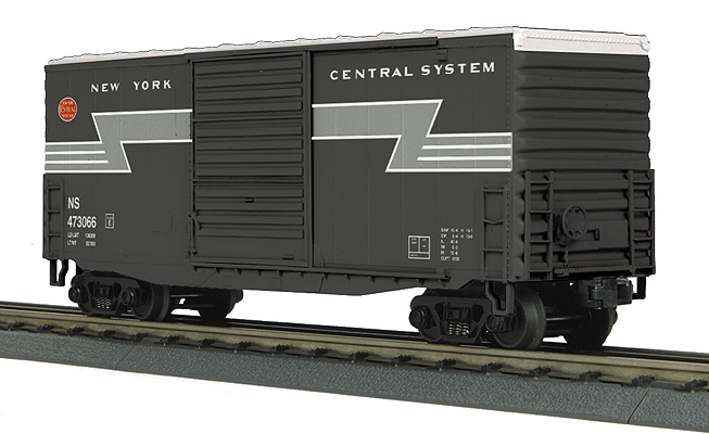 40' Hi-Cube Boxcar - 3-Rail - Ready to Run - RailKing(R) -- Norfolk Southern #473066 (New York Central Heritage, 2-Tone Gray)