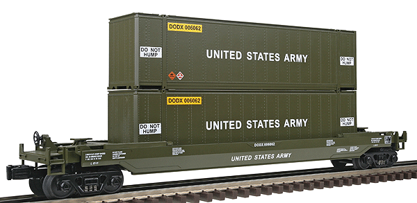 RailKing Husky Stack Car -- U.S. Army