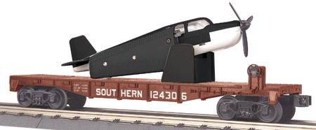 RailKing Flatcar w/Airplane -- Southern