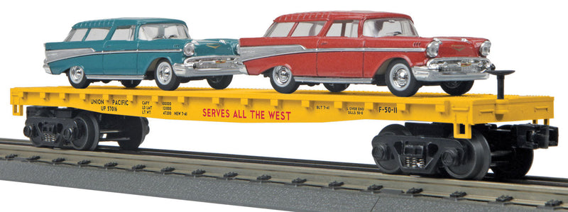 Flat w/2 '57 Chevy UP