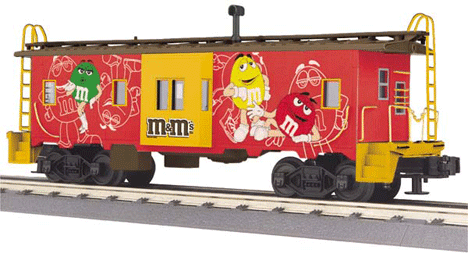 RailKing Bay Window Caboose -- M&Ms