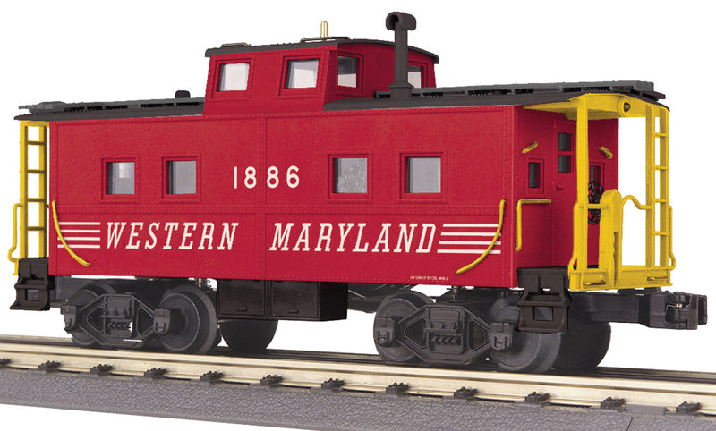 RailKing Steel Caboose - 3-Rail - Ready to Run -- Western Maryland #1886 (red, Speed Lettering)