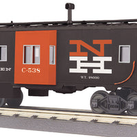 Bay Window Caboose - 3-Rail - Ready to Run - RailKing(R) -- New Haven #C-538 (black, red, white)