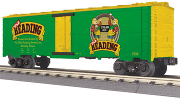RailKing(R) Modern Steel Ice Reefer - Ready to Run -- Old Reading Cream Ale (green, yellow)