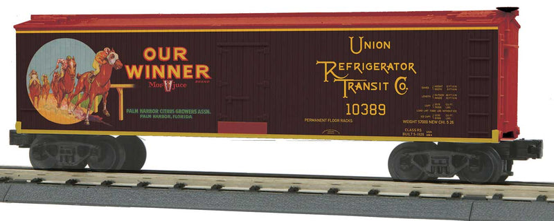 40' Wood Reefer - 3-Rail Ready to Run - RailKing -- Our Winner Juice