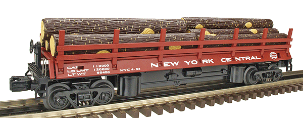 RailKing Operating Log Dump Car -- New York Central