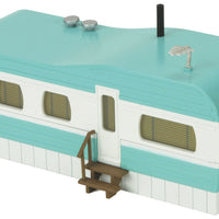 Stainless Mobile Home -- Turquoise & White