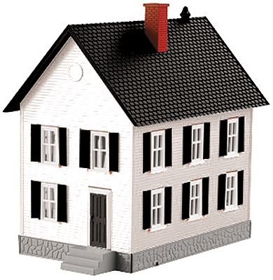 Row House #1 -- Light Blue & White