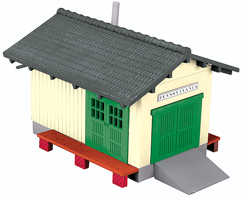 RailKing(R) Country Freight Station w/Light - Assembled -- Pennsylvania 9 x 5-1/2 x 5" 22.9 x 14 x 12.7cm