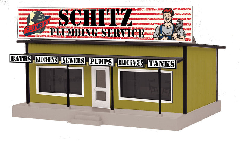 Schitz Plumbing Service Roadside Stand -- Assembled