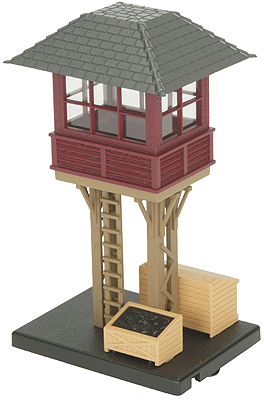 Elevated Gate Tower -- Assembled (brown, black)