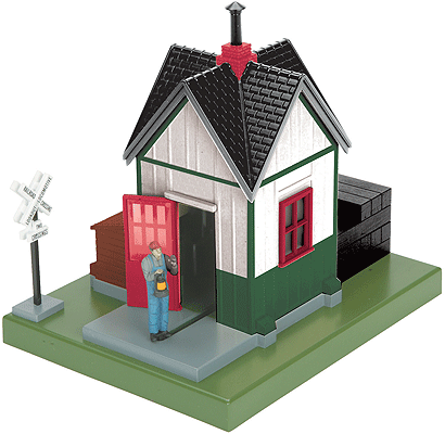 RailKing(R) Operating Watchman's Shanty w/Lighted Interior - Assembled -- Southern Style 4-1/2 x 5-15/16 x 4-1/8" 11.4 x 15.1 x 10.5cm