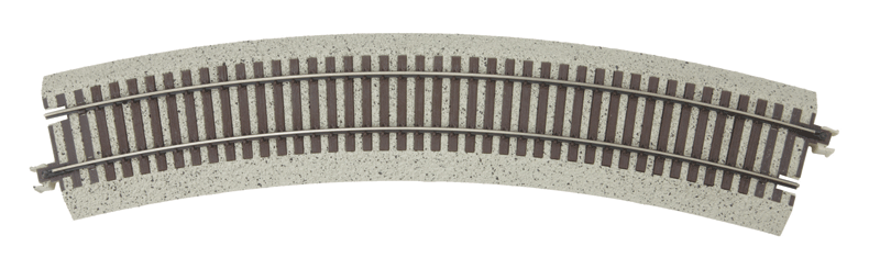 25" Radius Curve Track 15 Degree Half Section - S-Trax -- pkg(6)