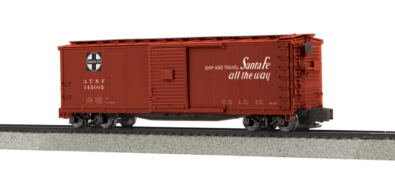 40' Rebuilt USRA Steel Boxcar - Ready to Run -- Santa Fe #145005 (Boxcar Red, All the Way Slogan)