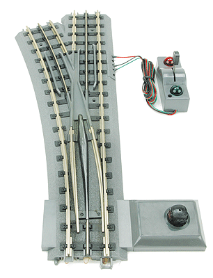 Real Trax Snap Together Track -- O-72 Left Hand Switch-1
