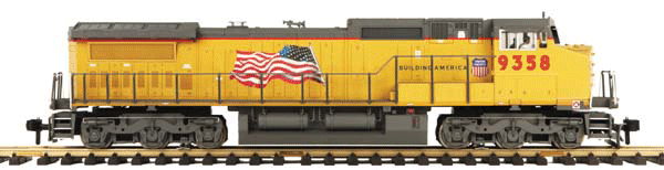 RailKing One Gauge Diesel Dash-8 Powered w/Proto-Sound 2.0 -- Union Pacific 6-Wheel Truck